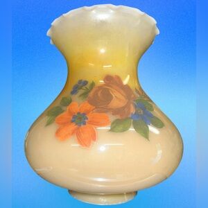 Vintage Hand‎ Painted Iridescent Lamp Shade 7 1/8” Tall X 6.5” Diameter